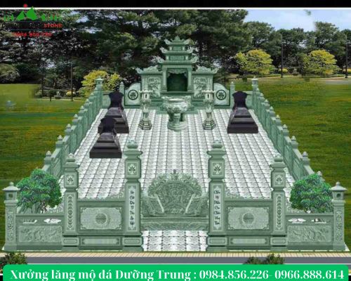 Bản vẽ 3D khu lăng mộ 04